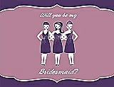 Front View Thumbnail - Majestic & Rosebud Will You Be My Bridesmaid Card - Girls