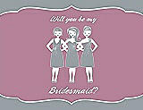Front View Thumbnail - Mystic & Rosebud Will You Be My Bridesmaid Card - Girls