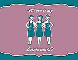 Front View Thumbnail - Oasis & Rosebud Will You Be My Bridesmaid Card - Girls