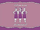 Front View Thumbnail - Orchid & Rosebud Will You Be My Bridesmaid Card - Girls