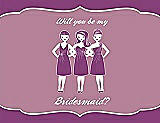 Front View Thumbnail - Paradise & Rosebud Will You Be My Bridesmaid Card - Girls