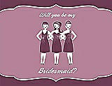 Front View Thumbnail - Plum Raisin & Rosebud Will You Be My Bridesmaid Card - Girls