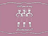 Front View Thumbnail - Rosebud & Rosebud Will You Be My Bridesmaid Card - Girls
