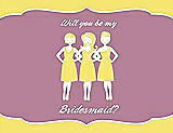 Front View Thumbnail - Snapdragon & Rosebud Will You Be My Bridesmaid Card - Girls