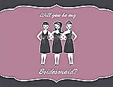 Front View Thumbnail - Stormy & Rosebud Will You Be My Bridesmaid Card - Girls