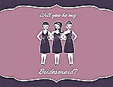 Front View Thumbnail - Violet & Rosebud Will You Be My Bridesmaid Card - Girls