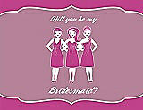 Front View Thumbnail - American Beauty & Rosebud Will You Be My Bridesmaid Card - Girls