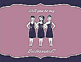 Front View Thumbnail - Amethyst & Rosebud Will You Be My Bridesmaid Card - Girls