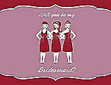 Front View Thumbnail - Barcelona & Rosebud Will You Be My Bridesmaid Card - Girls