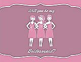 Front View Thumbnail - Begonia & Rosebud Will You Be My Bridesmaid Card - Girls