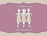 Front View Thumbnail - Cameo & Rosebud Will You Be My Bridesmaid Card - Girls