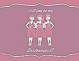 Front View Thumbnail - Carnation & Rosebud Will You Be My Bridesmaid Card - Girls