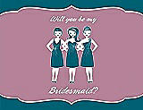 Front View Thumbnail - Caspian & Rosebud Will You Be My Bridesmaid Card - Girls