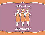 Front View Thumbnail - Clementine & Rosebud Will You Be My Bridesmaid Card - Girls