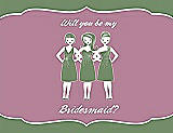 Front View Thumbnail - Clover & Rosebud Will You Be My Bridesmaid Card - Girls