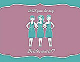 Front View Thumbnail - Capri & Rosebud Will You Be My Bridesmaid Card - Girls