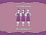 Front View Thumbnail - Dahlia & Rosebud Will You Be My Bridesmaid Card - Girls
