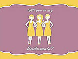 Front View Thumbnail - Daisy & Rosebud Will You Be My Bridesmaid Card - Girls