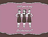 Front View Thumbnail - Drift Wood & Rosebud Will You Be My Bridesmaid Card - Girls