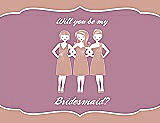Front View Thumbnail - Fresco & Rosebud Will You Be My Bridesmaid Card - Girls