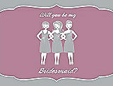 Front View Thumbnail - Frost & Rosebud Will You Be My Bridesmaid Card - Girls