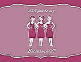 Front View Thumbnail - Fruit Punch & Rosebud Will You Be My Bridesmaid Card - Girls