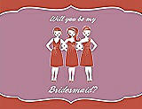Front View Thumbnail - Fiesta & Rosebud Will You Be My Bridesmaid Card - Girls
