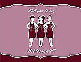 Front View Thumbnail - Garnet & Rosebud Will You Be My Bridesmaid Card - Girls