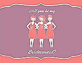 Front View Thumbnail - Ginger & Rosebud Will You Be My Bridesmaid Card - Girls