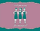 Front View Thumbnail - Jade & Rosebud Will You Be My Bridesmaid Card - Girls