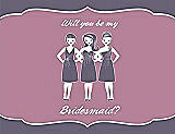 Front View Thumbnail - Lavender & Rosebud Will You Be My Bridesmaid Card - Girls