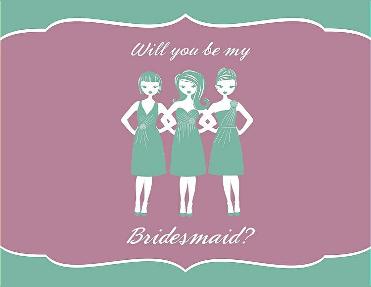 Front View - Meadow & Rosebud Will You Be My Bridesmaid Card - Girls