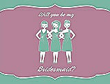 Front View Thumbnail - Meadow & Rosebud Will You Be My Bridesmaid Card - Girls