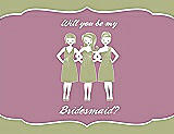 Front View Thumbnail - Mint & Rosebud Will You Be My Bridesmaid Card - Girls