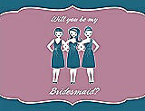 Front View Thumbnail - Mosaic & Rosebud Will You Be My Bridesmaid Card - Girls