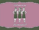 Front View Thumbnail - Moss & Rosebud Will You Be My Bridesmaid Card - Girls