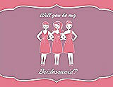 Front View Thumbnail - Nectar & Rosebud Will You Be My Bridesmaid Card - Girls