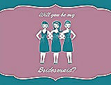 Front View Thumbnail - Niagara & Rosebud Will You Be My Bridesmaid Card - Girls