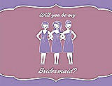 Front View Thumbnail - Pansy & Rosebud Will You Be My Bridesmaid Card - Girls