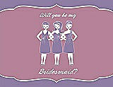 Front View Thumbnail - Passion & Rosebud Will You Be My Bridesmaid Card - Girls
