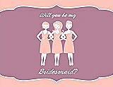 Front View Thumbnail - Primrose & Rosebud Will You Be My Bridesmaid Card - Girls