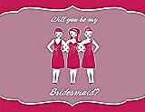 Front View Thumbnail - Posie & Rosebud Will You Be My Bridesmaid Card - Girls