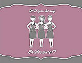 Front View Thumbnail - Quarry & Rosebud Will You Be My Bridesmaid Card - Girls