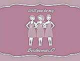 Front View Thumbnail - Quartz & Rosebud Will You Be My Bridesmaid Card - Girls