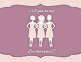 Front View Thumbnail - Rose Water & Rosebud Will You Be My Bridesmaid Card - Girls