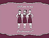 Front View Thumbnail - Ruby & Rosebud Will You Be My Bridesmaid Card - Girls