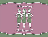 Front View Thumbnail - Sage & Rosebud Will You Be My Bridesmaid Card - Girls