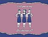 Front View Thumbnail - Sailor & Rosebud Will You Be My Bridesmaid Card - Girls