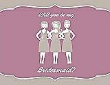 Front View Thumbnail - Sand & Rosebud Will You Be My Bridesmaid Card - Girls