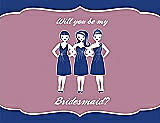 Front View Thumbnail - Sapphire & Rosebud Will You Be My Bridesmaid Card - Girls